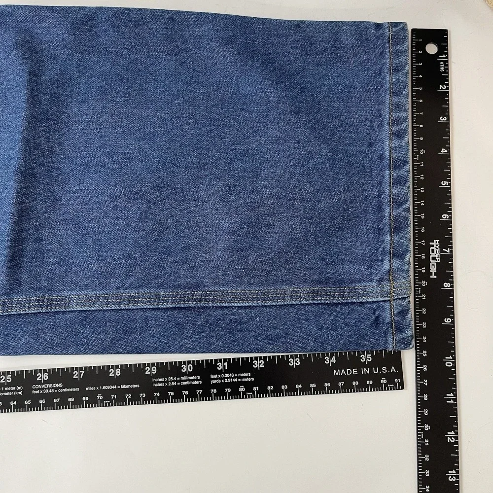Carhartt Jeans Mens 36x36 Blue B73DST Loose Double Knee Dungaree Workwear NEW - Picture 9 of 10